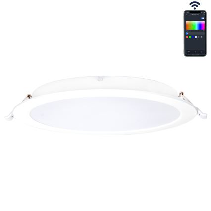 Aigostar - Dimmbare LED-RGBW-Einbauleuchte für Badezimmer MESH Smart LED/18W/230V 2700-6500K IP44