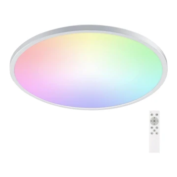 Aigostar - Dimmbare LED-RGB-Deckenleuchte für das Badezimmer LED/24W/230V 3000-6500K d 42 cm IP44 + Fernbedienung