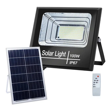 Aigostar - Dimmbarer LED-Solarfluter LED/100W/3,2V IP67 + FB