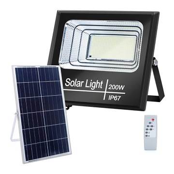 Aigostar - Dimmbarer LED-Solarstrahler LED/200W/3,2V IP67 + FB