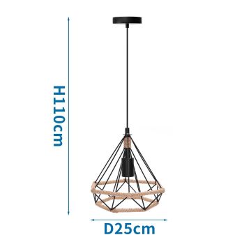 Aigostar - Hängeleuchte an Schnur 1xE27/60W/230V