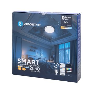 Aigostar - LED-Deckenleuchte für Badezimmer LED/24W/230V 3000-6500K IP44 + Fernbedienung