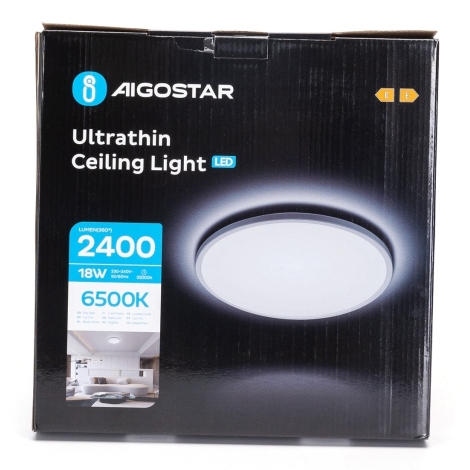 Aigostar - LED-Deckenleuchte für das Badezimmer LED/18W/230V 6500K d 30 cm IP44
