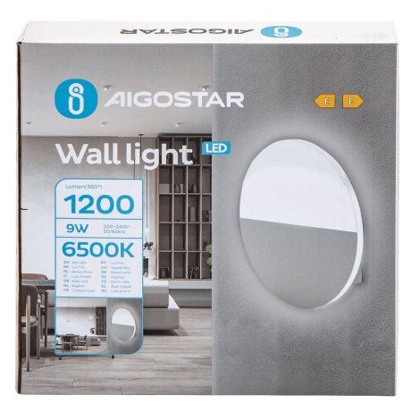 Aigostar - LED-Wandleuchte LED/9W/230V 6500K weiß