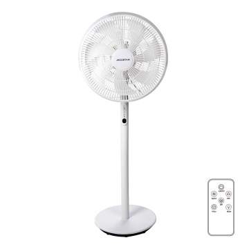 Aigostar - Standventilator 45W/230V weiß + Fernbedienung