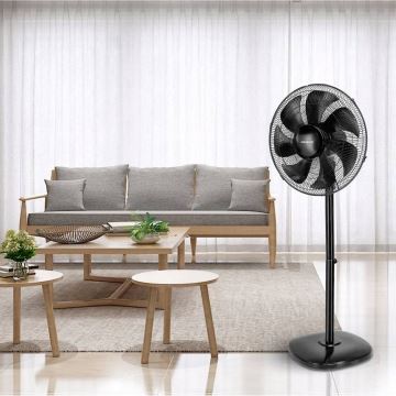 Aigostar - Standventilator 55W/230V schwarz + Fernbedienung