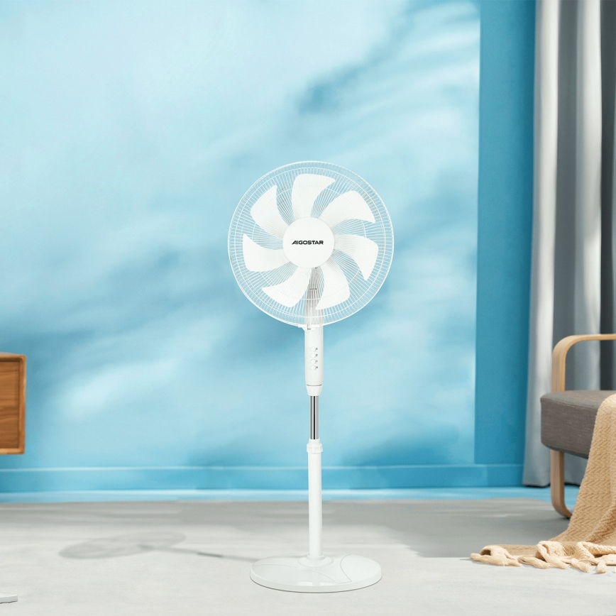 Aigostar - Standventilator 60W/230V weiß