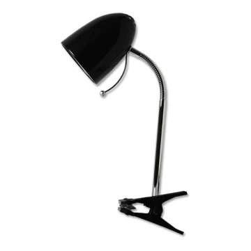 Aigostar -  Tischlampe mit Klemme 1xE27/11W/230V schwarz/Chrom