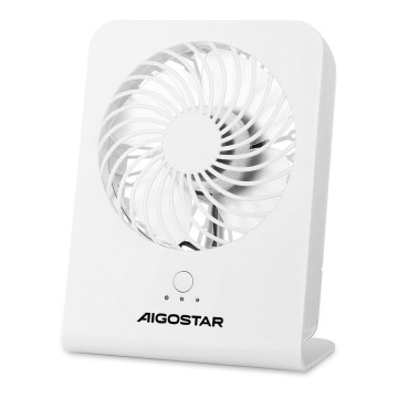 Aigostar - Tischventilator 5W/5V weiß