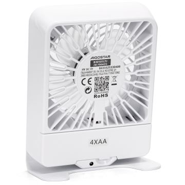 Aigostar - Tischventilator 5W/5V weiß