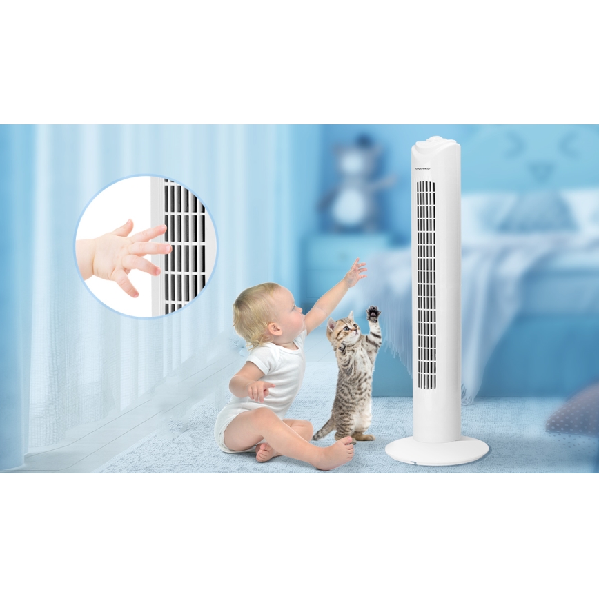 Aigostar - Turm-Ventilator 45W/230V weiß