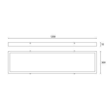 APLED - LED Deckenpaneel LONG LED/40W/230V 4000K 120x30cm IP41 weiß