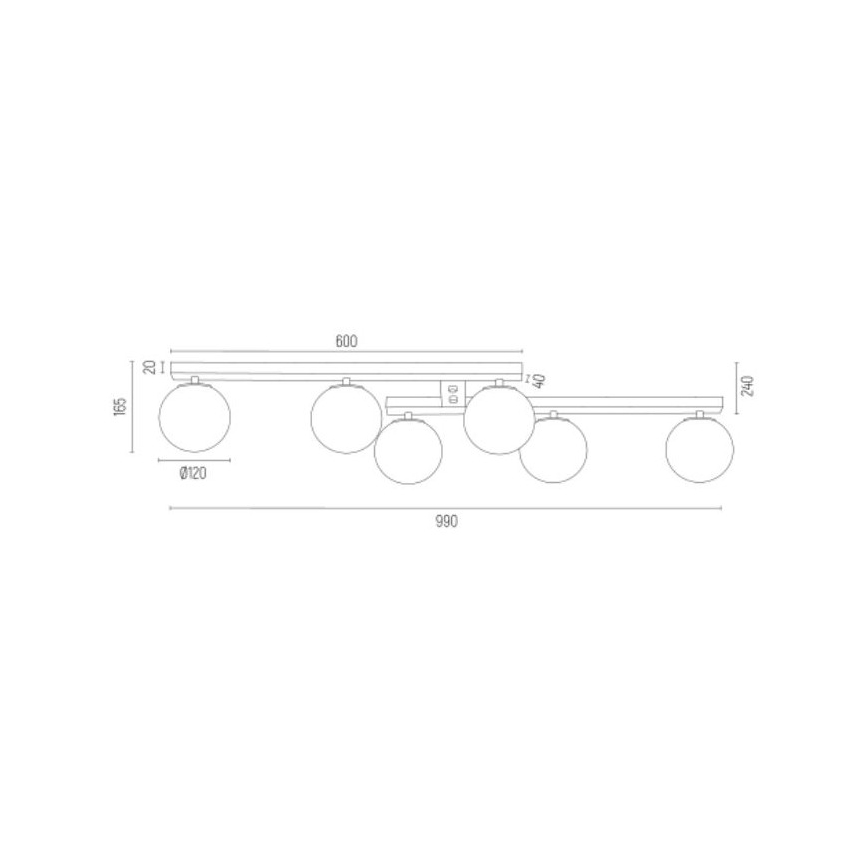 Argon 2544 - Kronleuchter FREEMONT 6xE14/7W/230V