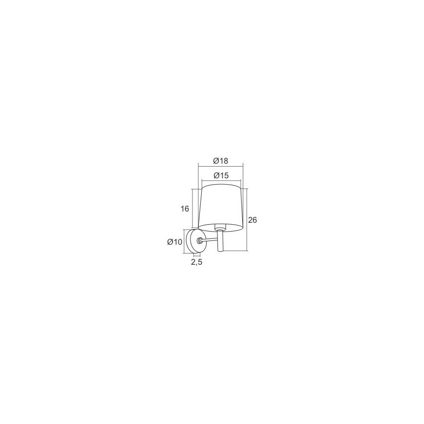 Argon 3910 - Wandlampe BOLZANO 1xE27/15W/230V blau/chrom glänzend