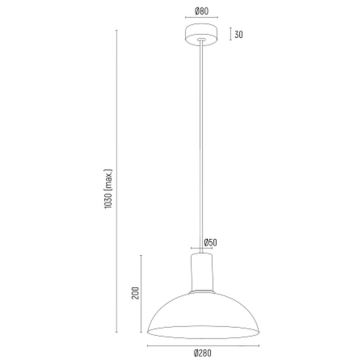 Argon 4221 - Hängeleuchte SINES 1xE27/15W/230V Durchschn. 28 cm blau