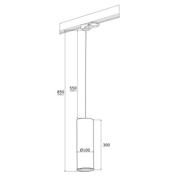 Argon 4318 - Hängeleuchte do lištového systému DELF 1xE27/15W/230V messing