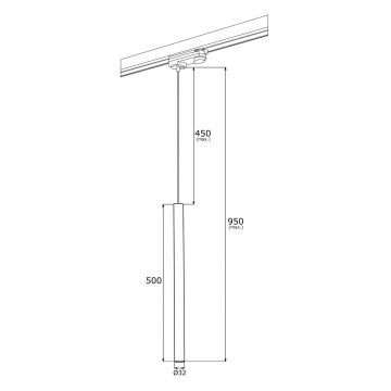 Argon 4319 - LED-Hängeleuchte an Schnur für Schienensystem ELBRUS LED/4,5W/230V Messing