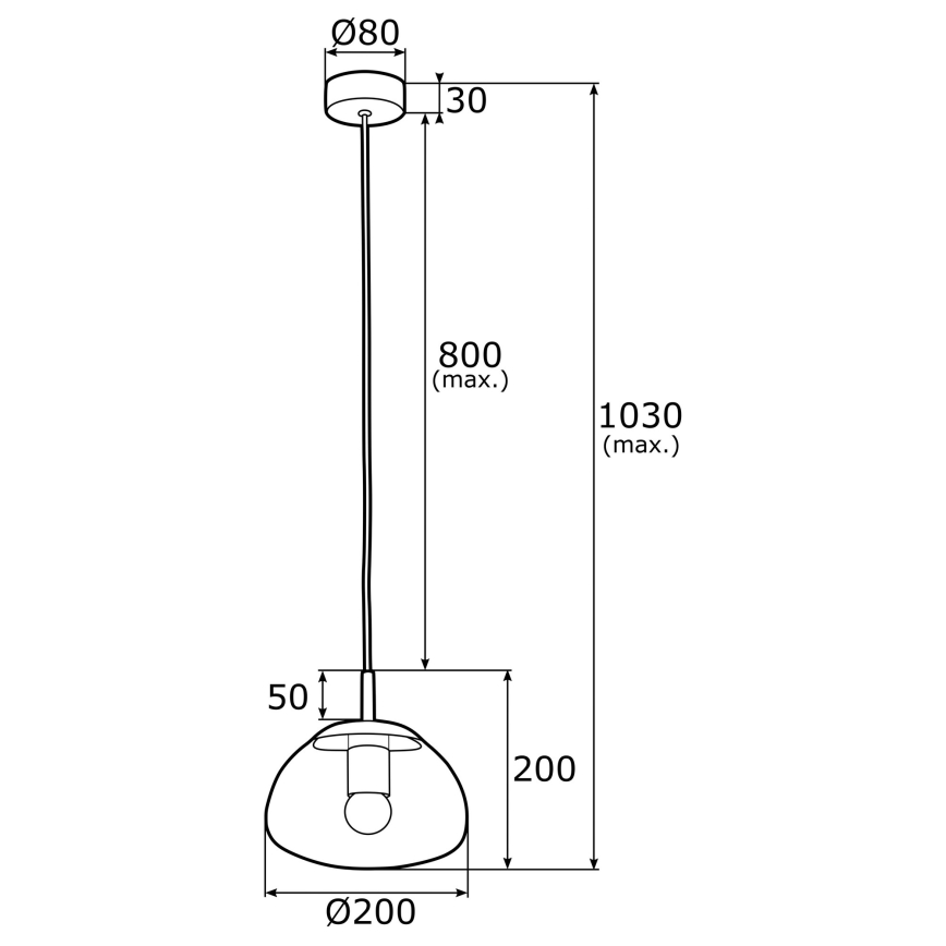 Argon 4331 - Hängeleuchte TRINI 1xE27/15W/230V schwarz