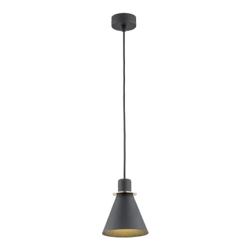 Argon 4687 - Kronleuchter an Schnur BEVERLY 1xE27/15W/230V schwarz/gold