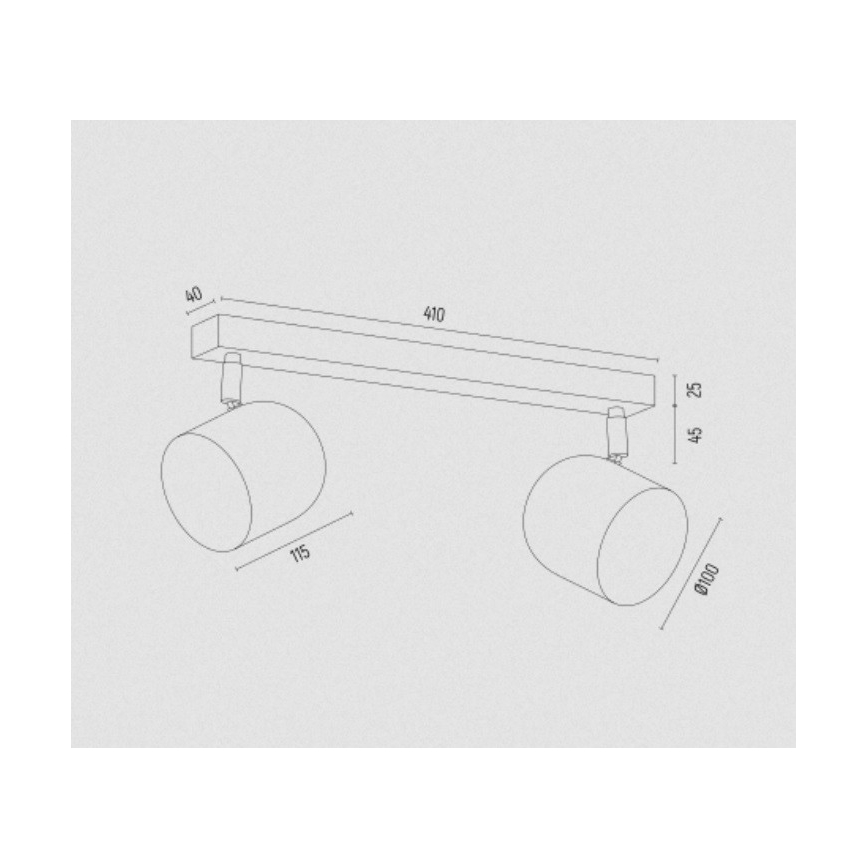 Argon 7150 - Strahler ISOLA 2xGU10/5W/230V