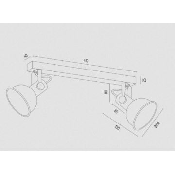 Argon 7174 - Strahler LENORA 2xE14/7W/230V grün