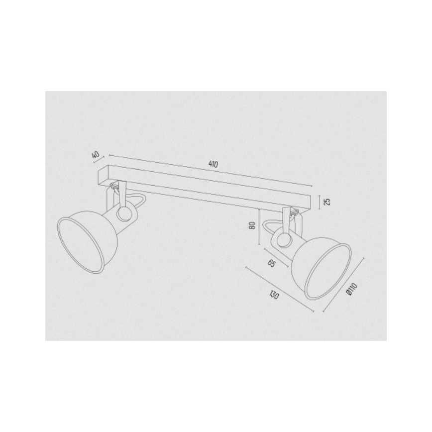 Argon 7174 - Strahler LENORA 2xE14/7W/230V grün