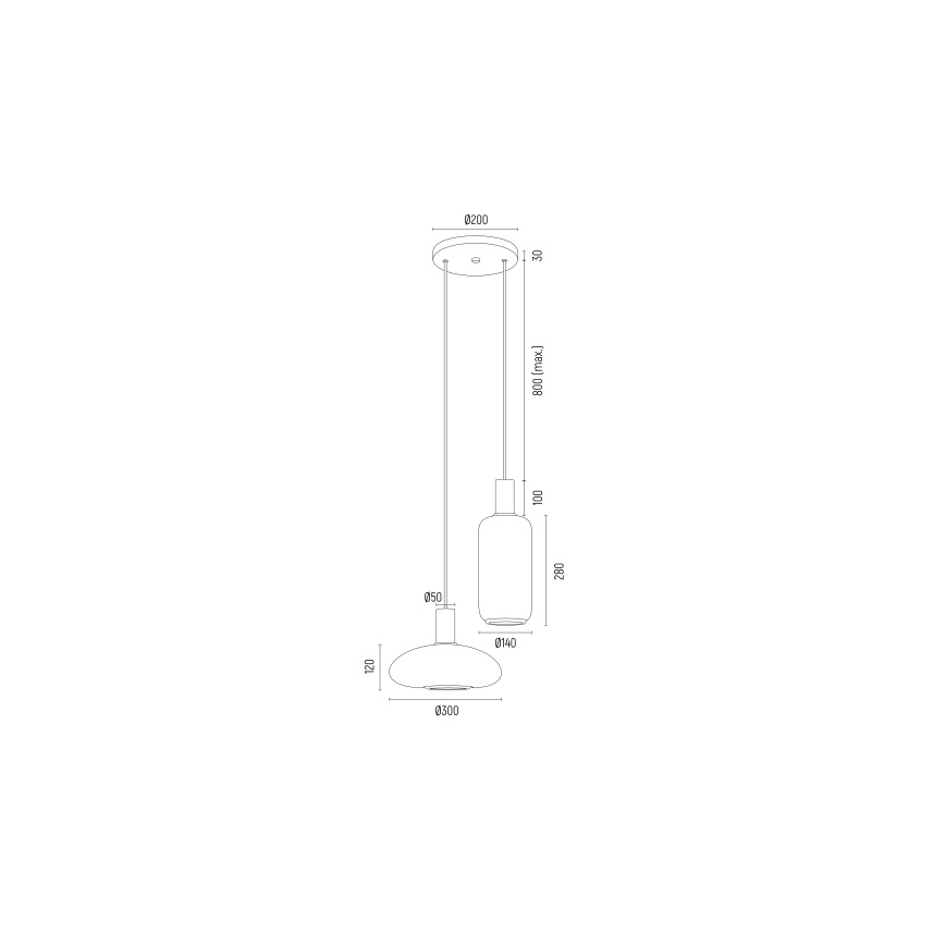 Argon 7214 - Hängeleuchte SAGUNTO PLUS 2xE27/15W/230V schwarz