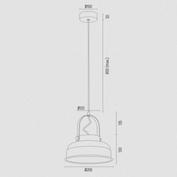 Argon 8287 - Hängeleuchte an Schnur DAKOTA 1xE27/15W/230V grün