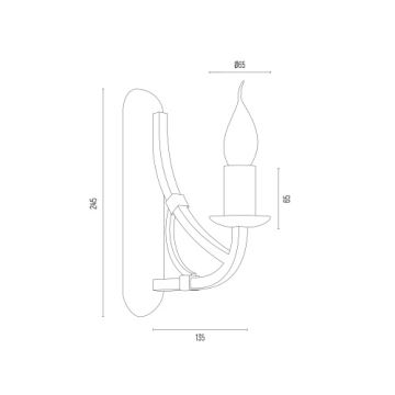 Argon 8355 - Wandleuchte LORENZO 1xE14/7W/230V