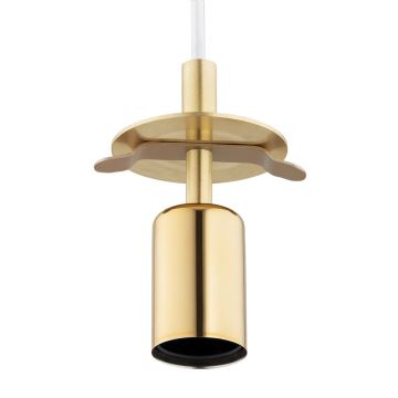 Argon 8507 - Hängeleuchte an Schnur PALOMA 1xE27/15W/230V d 25 cm golden/weiß