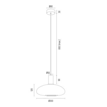 Argon 8565 - Hängeleuchte SAGUNTO PLUS 1xE27/15W/230V d 30 cm schwarz