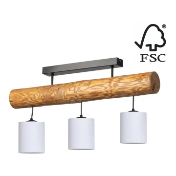 Aufbauleuchte FORESTA 3xE27/25W/230V Kiefer – FSC-zertifiziert