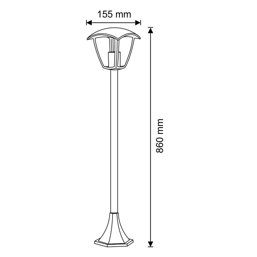 Außenlampe IGMA 1xE27/12W/230V IP44 88 cm