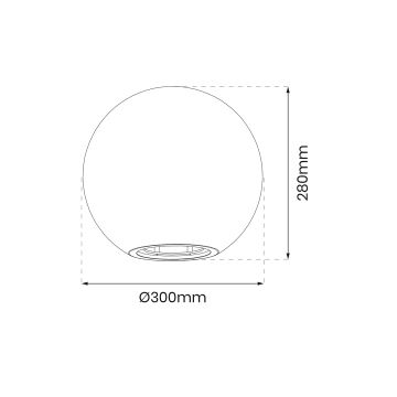 Außenleuchte GLOBO 1xE27/60W/230V d 30 cm IP44