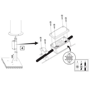 Außenleuchte RINO 1xE27/12W/230V IP54 74 cm schwarz