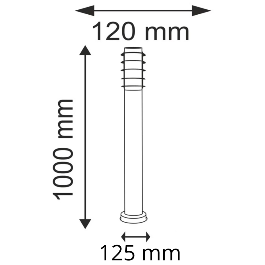 Außenleuchte SERENA 1xE27/10W/230V IP44 100 cm