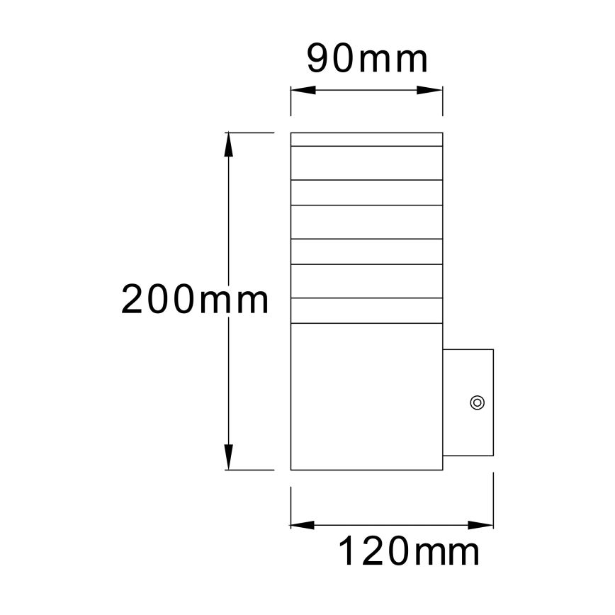 Außenwandleuchte mit Sensor TEKSAS 1xE27/12W/230V IP44