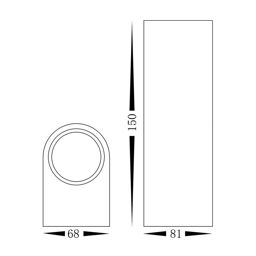 Außenwandleuchte OVALIS 2xGU10/60W/230V IP44 schwarz