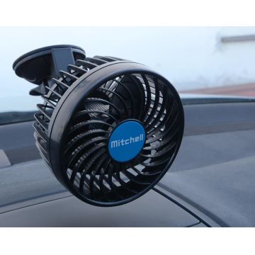 Auto-Ventilator mit Saugnapf 9W/12V schwarz