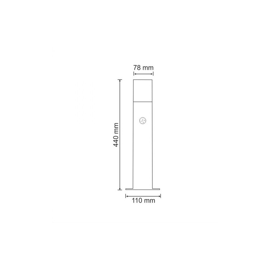 Auβenleuchte mit Sensor NEW YORK 1xE27/12W/230V IP44 44 cm anthrazit