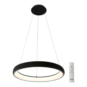 Azzardo AZ5063 - Dimmbare LED-Hängeleuchte an Schnur ANTONIO LED/50W/230V schwarz + Fernbedienung