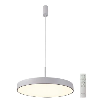 Azzardo AZ5090 - Dimmbare LED-Hängeleuchte an Schnur MARCELLO LED/60W/230V weiß + Fernbedienung