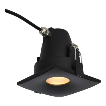 Azzardo AZ5392 - Badezimmer-Einbauleuchte ROMOLO 1xGU10/50W/230V IP65 schwarz