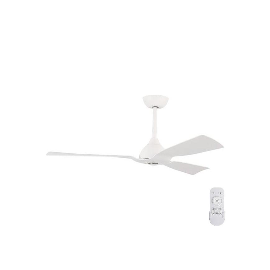 Badezimmer-Deckenventilator d 132 cm IP44 weiß + Fernbedienung