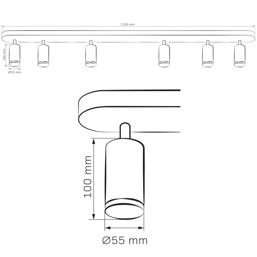 Badezimmerstrahler TURYN 6xGU10/10W/230V IP44 weiß