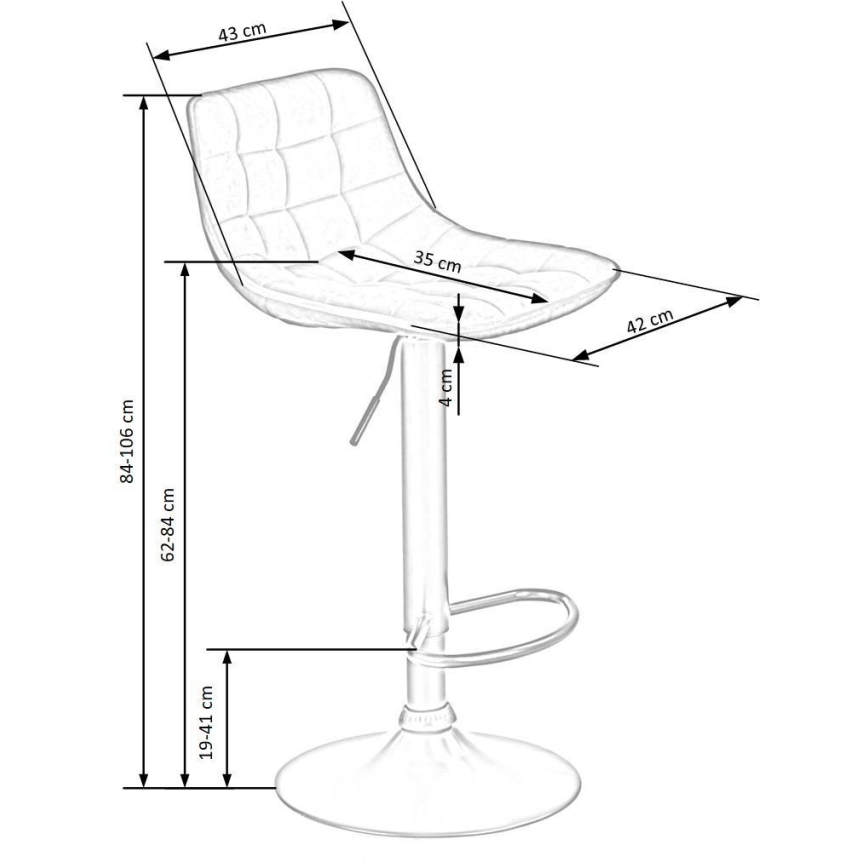 Barhocker 106x43 cm anthrazit/braun