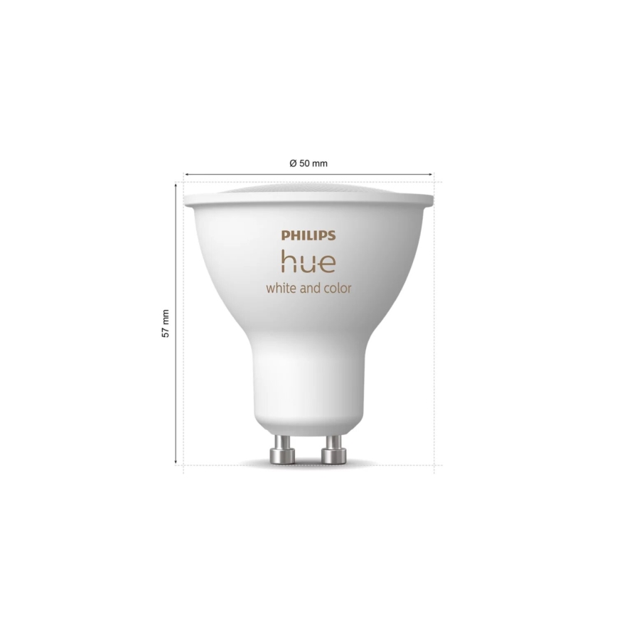 Basis-Set Philips Hue WHITE AND COLOR AMBIANCE 3xGU10/4,2W/230V 2000-6500K + Verbindungsgerät