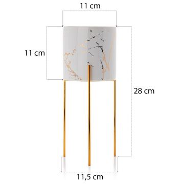 Blumenständer NILA 28x11 cm weiß/gold