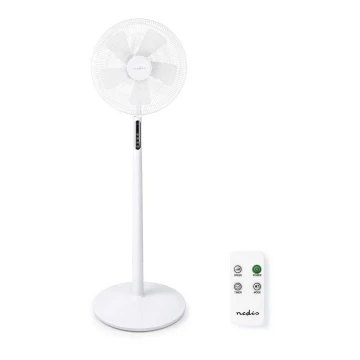 Bodenventilator mit LED-Anzeige 45W/230V weiß