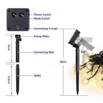Brilagi - Dekorative LED-Solarlichterkette BUBBLE 50xLED/8 Funktionen 7m IP65 warmweiβ